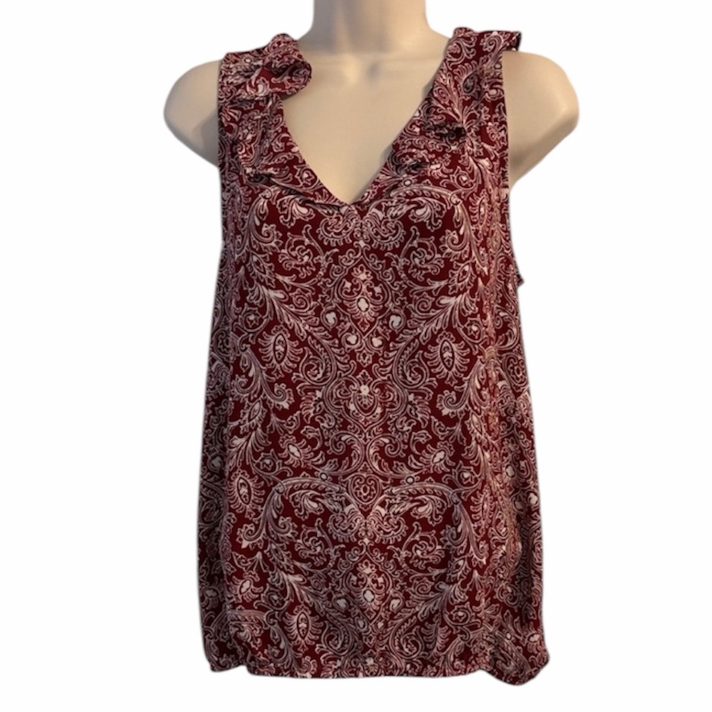 LOFT SLEEVELESS BLOUSE EUC
